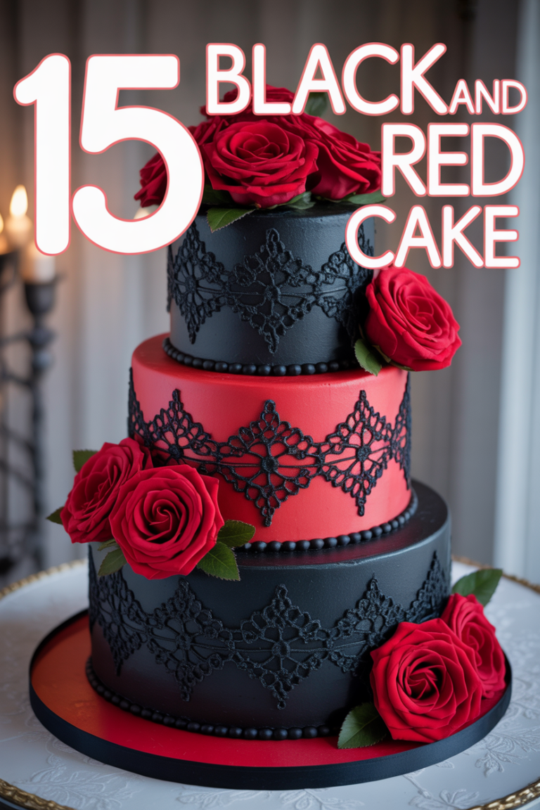 🍰 15 Black And Red Cake