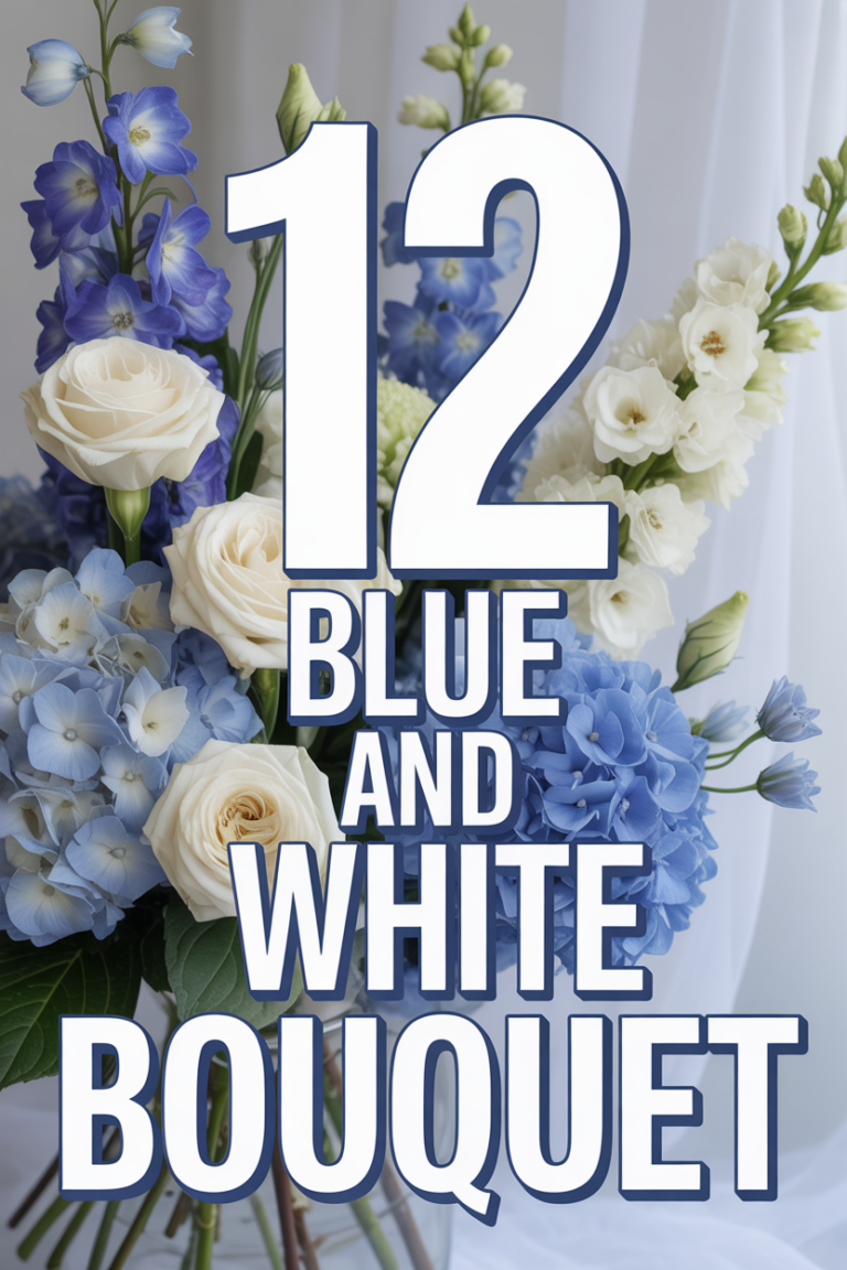 💙 12 Blue And White Bouquet
