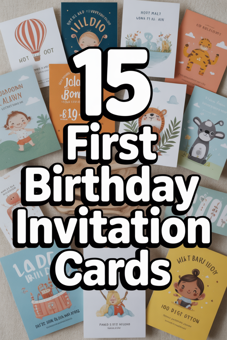 🎂 15 First Birthday Invitation Cards