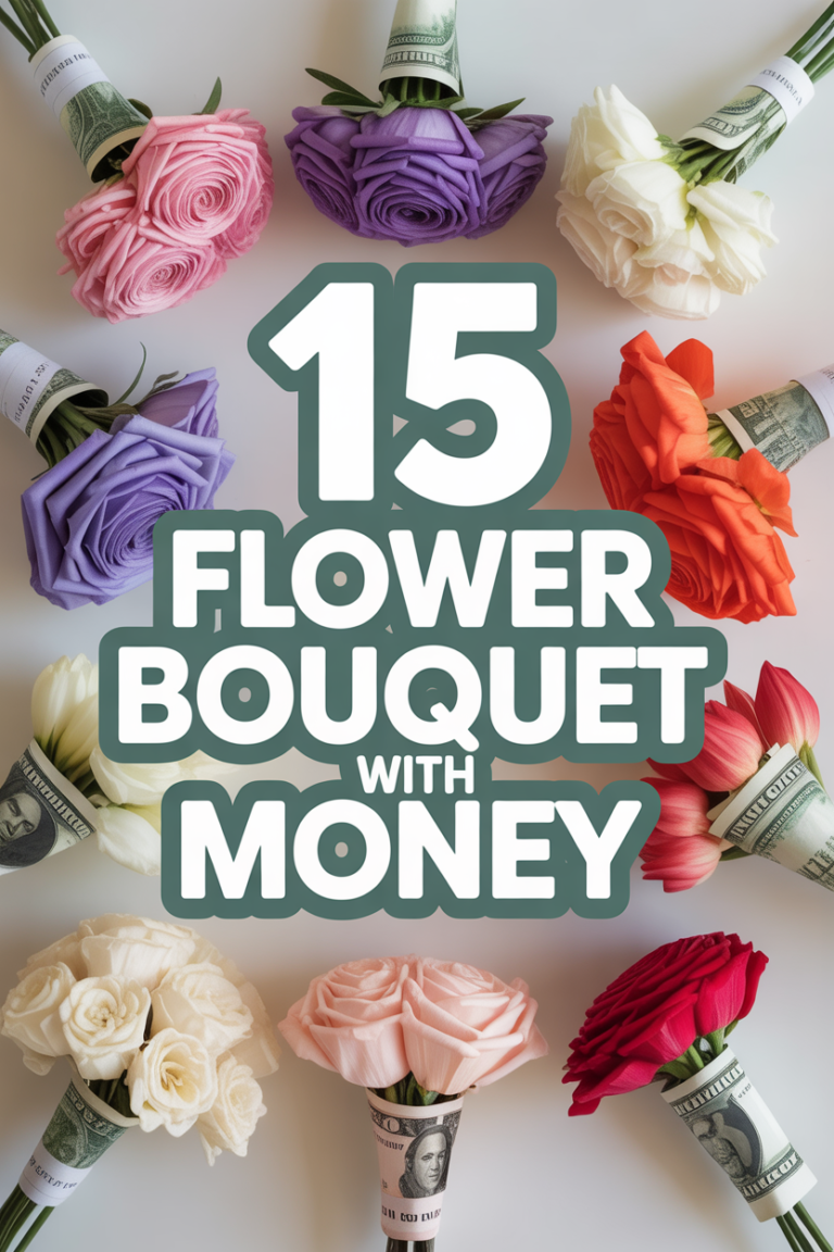 💰 15 Flower Bouquet With Money