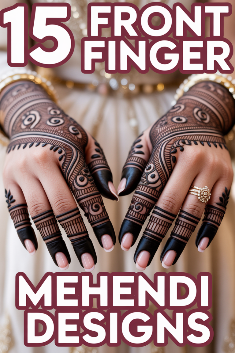 ✨ 15 Front Finger Mehendi Designs