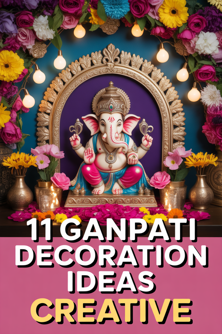 🌸 11 Ganpati Decoration Ideas Creative