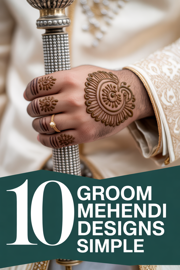 🌿 10 Groom Mehendi Designs Simple