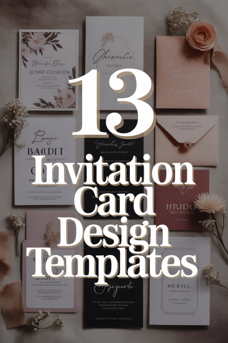 ✉️ 13 Invitation Card Design Templates