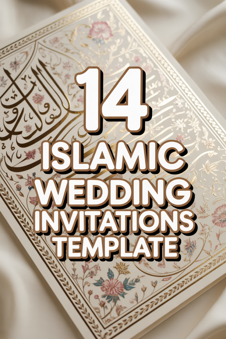 💌 14 Islamic Wedding Invitations Template