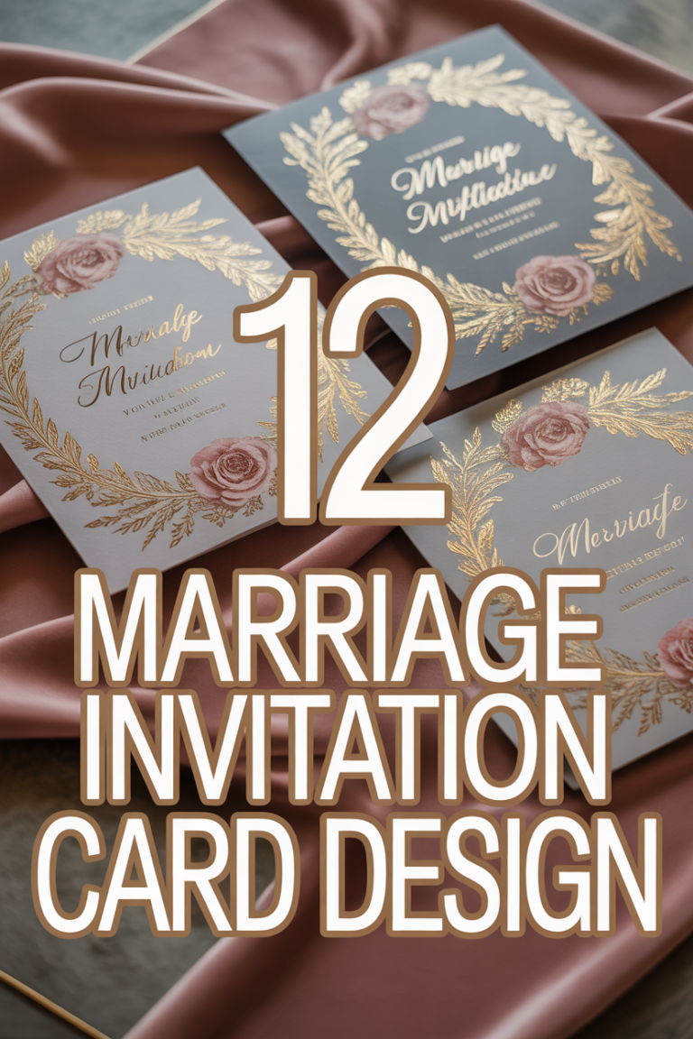💌 12 Marriage Invitation Card Design