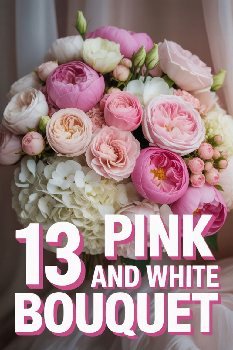 🌸 13 Pink And White Bouquet