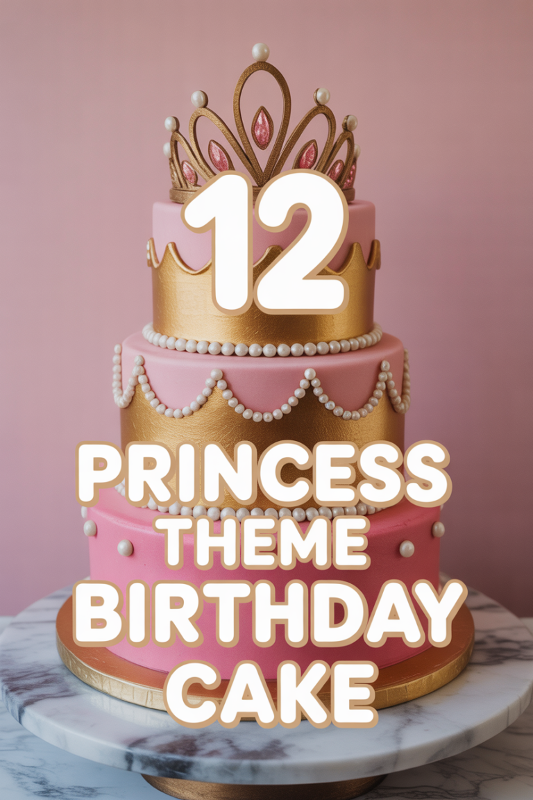 👑 12 Princess Theme Birthday Cake
