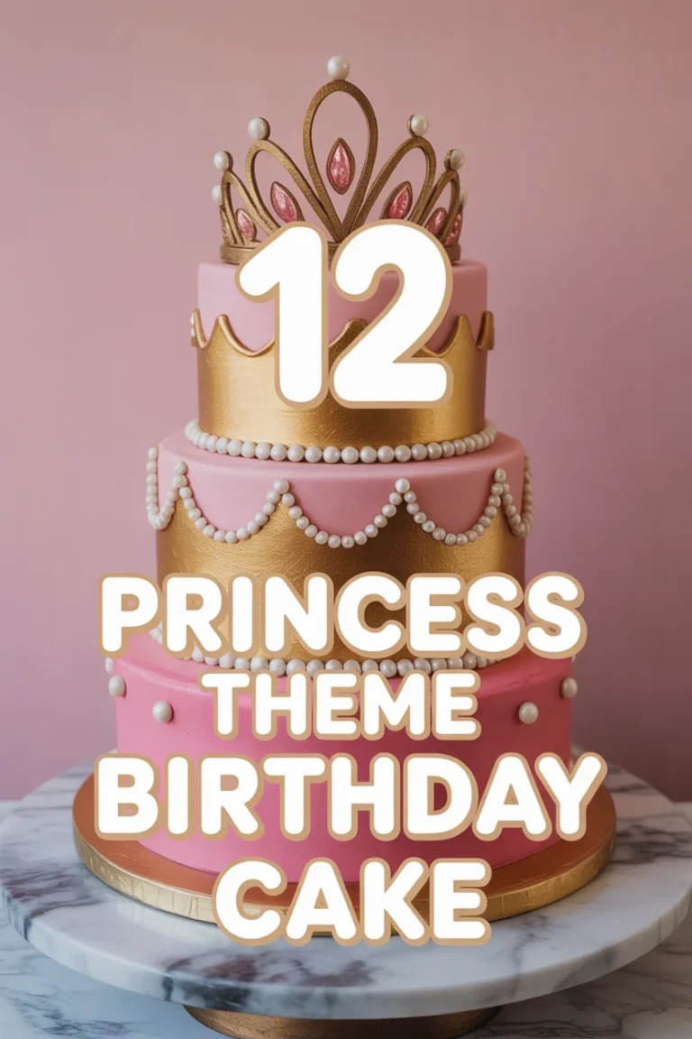 👑 12 Princess Theme Birthday Cake