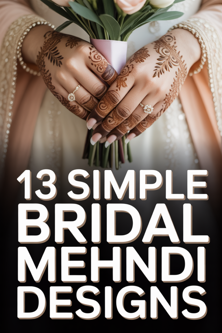 💍 13 Simple Bridal Mehndi Designs