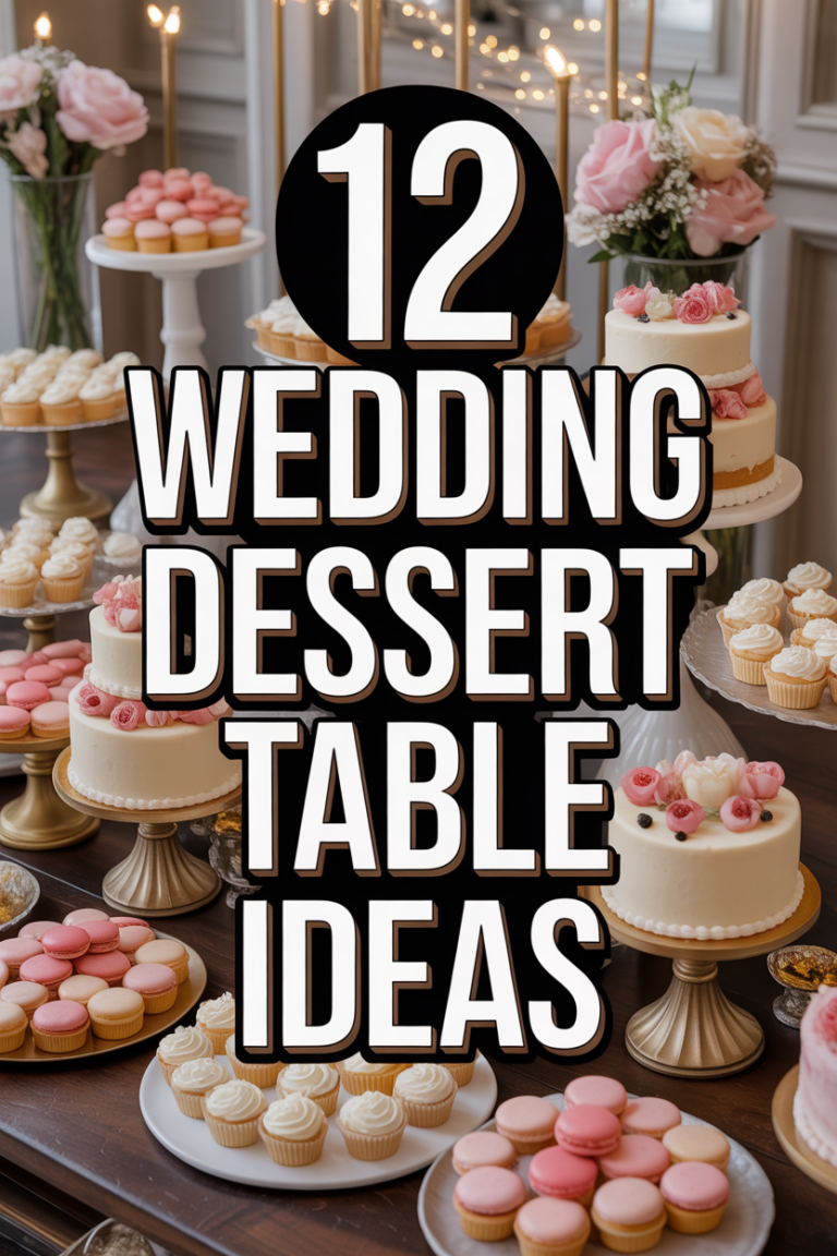 🧁 12 Wedding Dessert Table Ideas