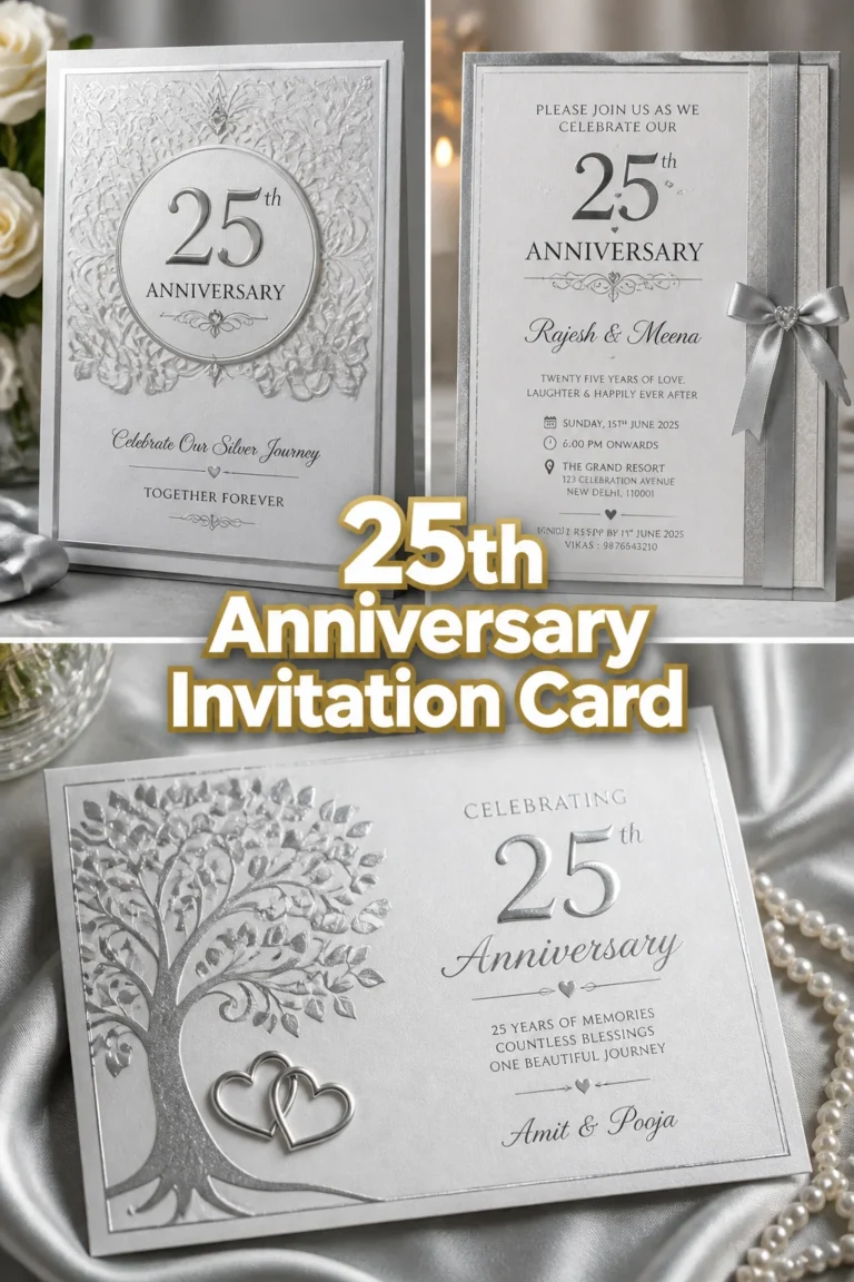 💖 25th Anniversary Invitation Card
