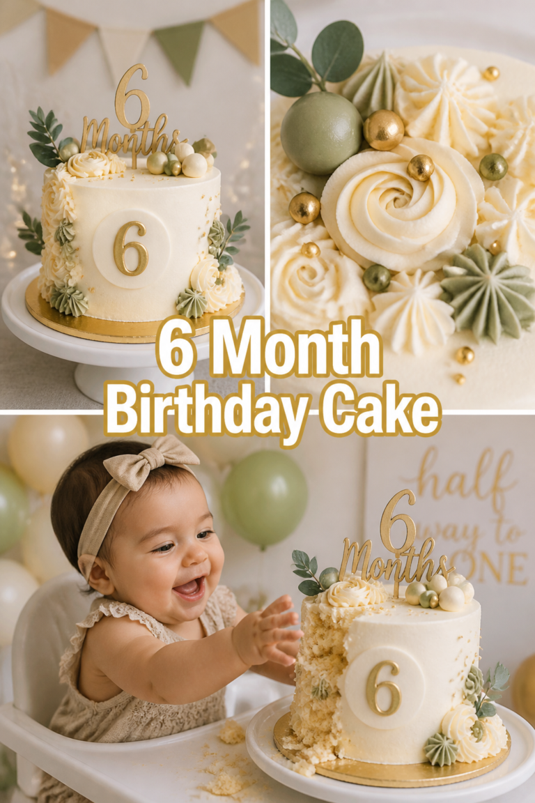 🎂 6 Month Birthday Cake