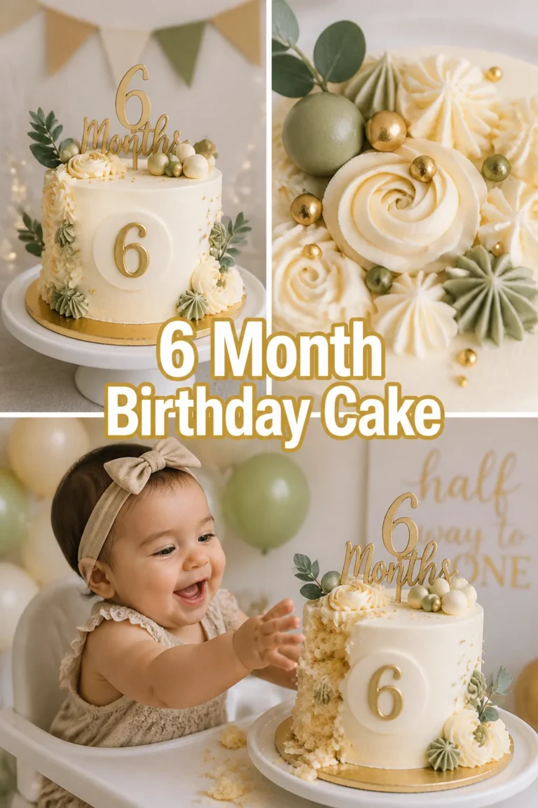 🎂 6 Month Birthday Cake