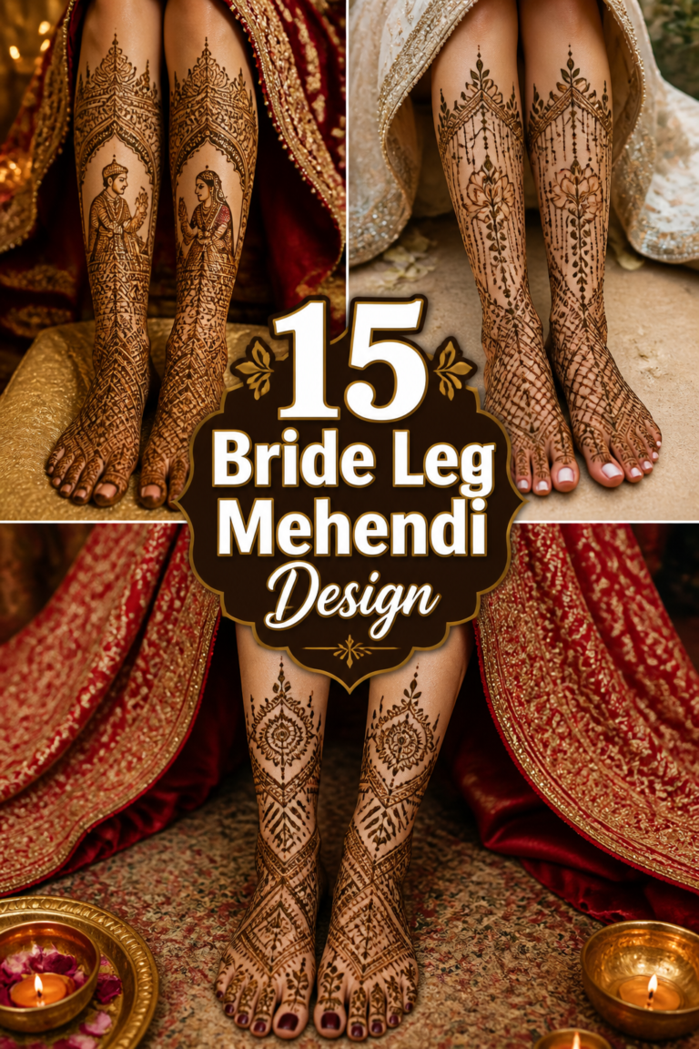 🌸 15 Bride Leg Mehendi Design