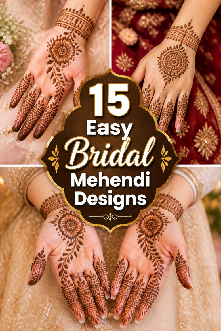 ✨ 15 Easy Bridal Mehendi Designs