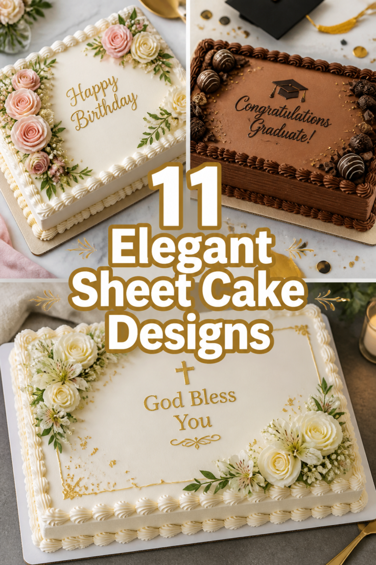 ✨ 11 Elegant Sheet Cake Designs