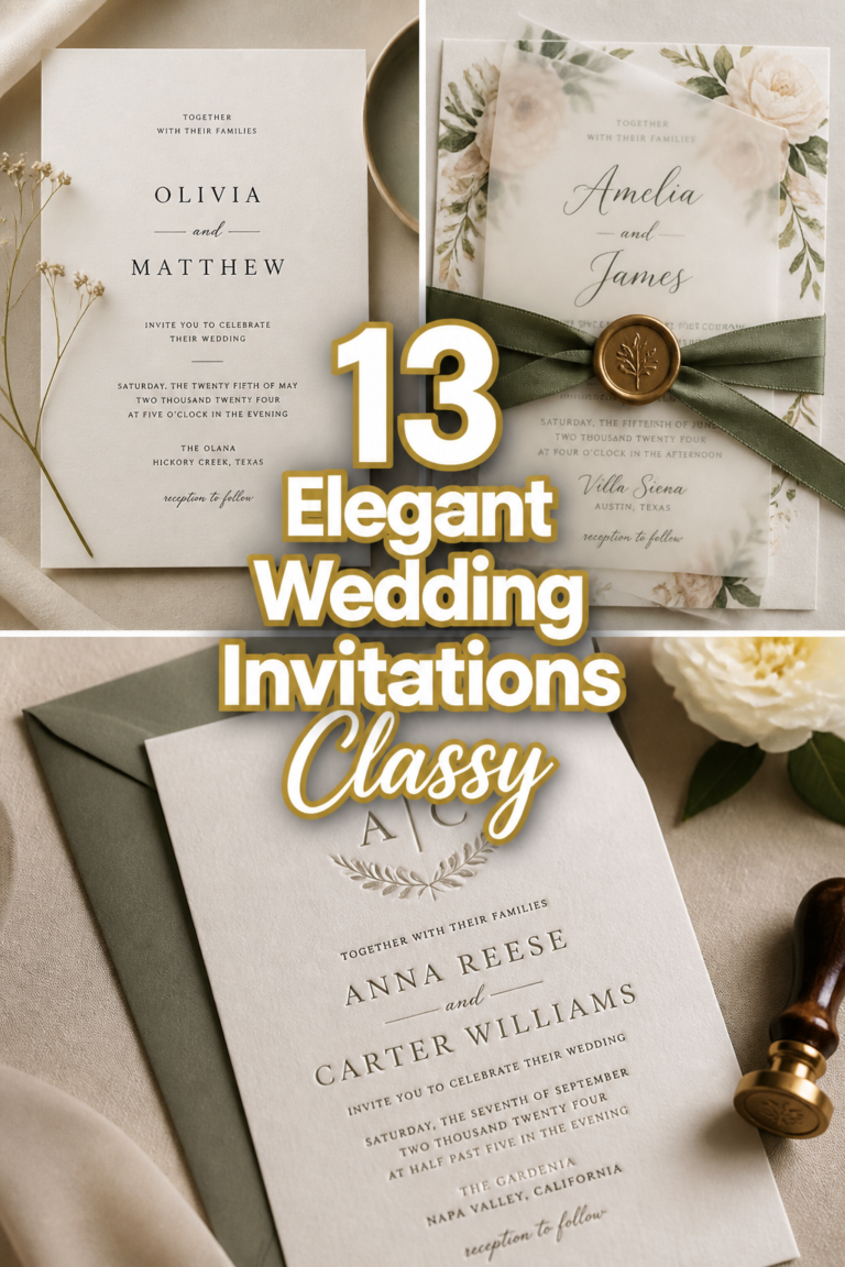 💌 13 Elegant Wedding Invitations Classy