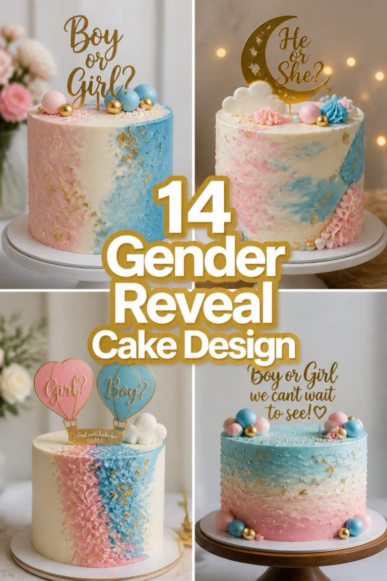 🍰 14 Gender Reveal Cake Design