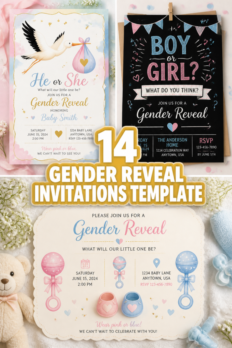 👶 14 Gender Reveal Invitations Template