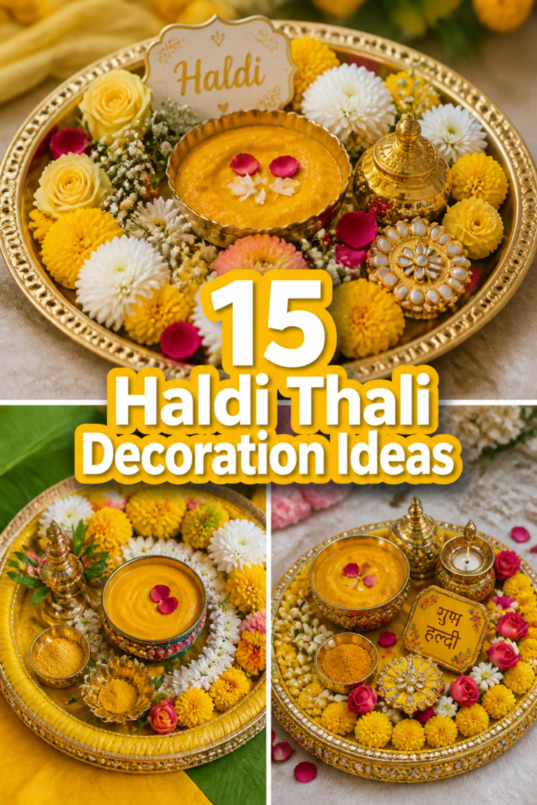 🌻 15 Haldi Thali Decoration Ideas