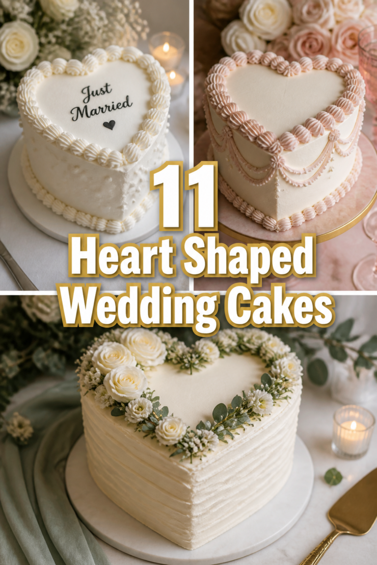 ❤️ 11 Heart Shaped Wedding Cakes