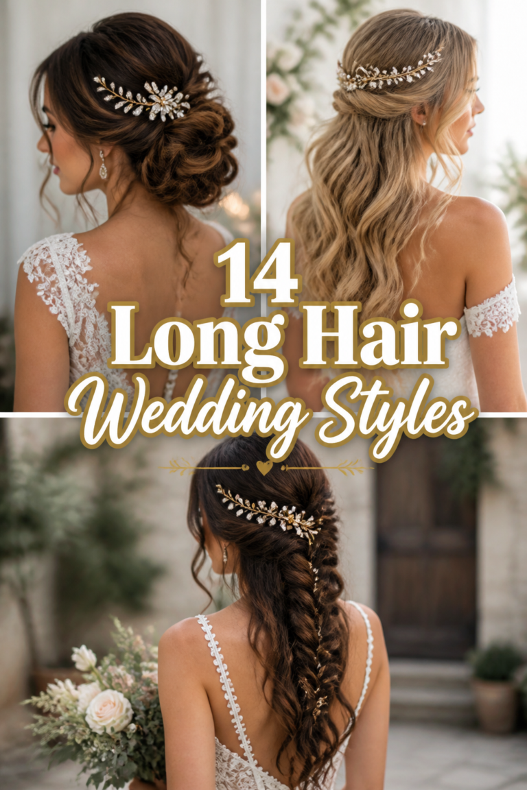👰 14 Long Hair Wedding Styles