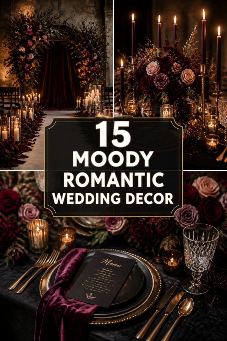 🥀 15 Moody Romantic Wedding Decor