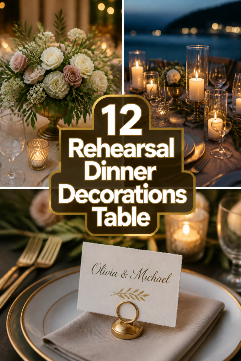 🥂 12 Rehearsal Dinner Decorations Table