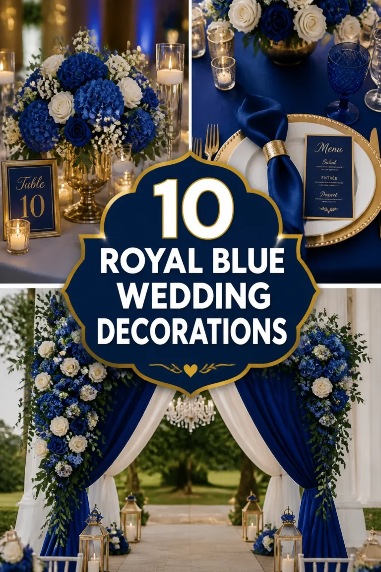 💙 10 Royal Blue Wedding Decorations