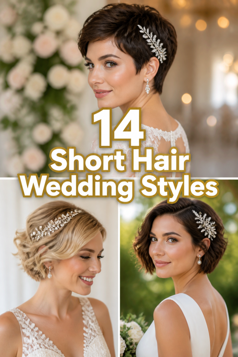 🌸 14 Short Hair Wedding Styles