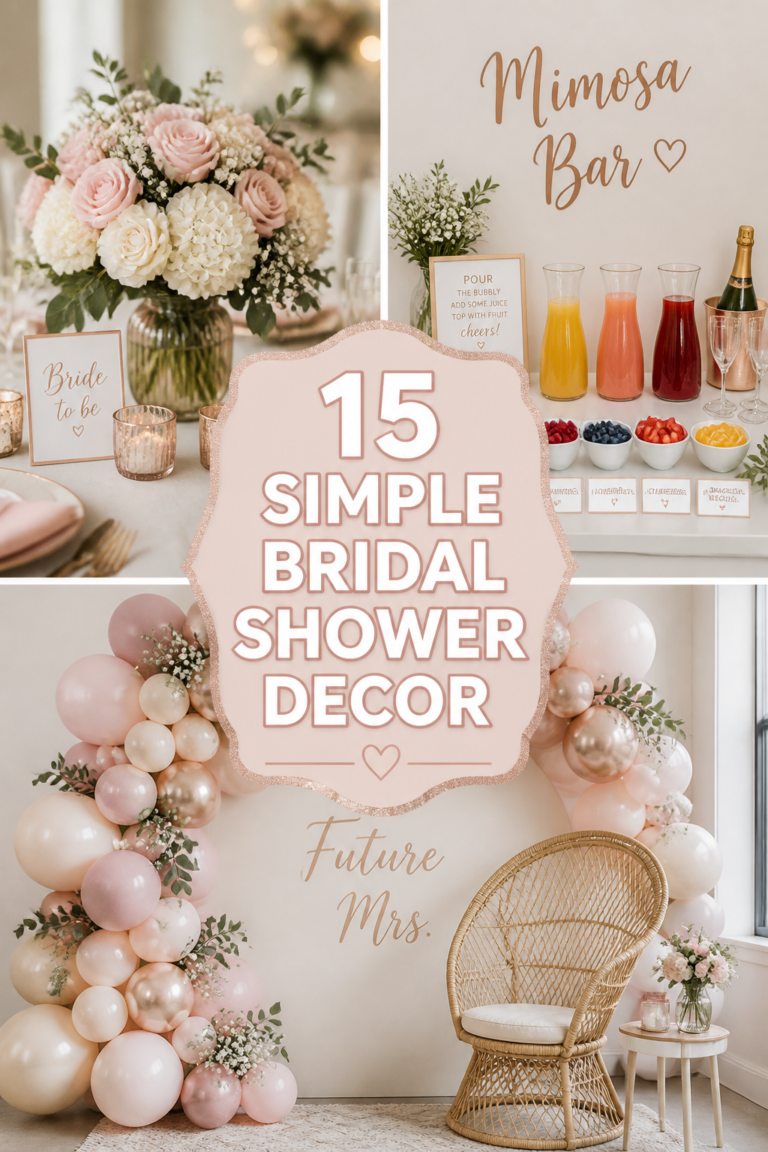 💍 15 Simple Bridal Shower Decor