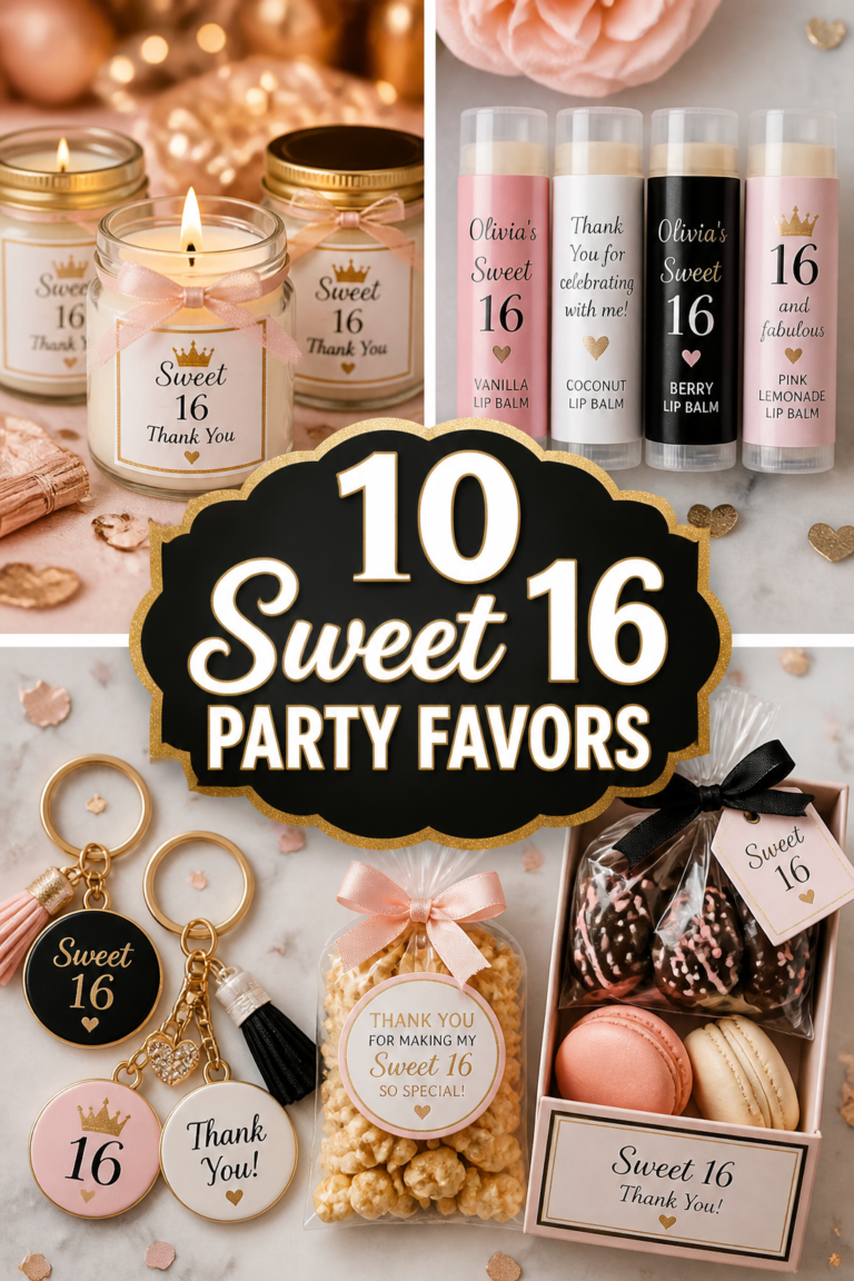 💖 10 Sweet 16 Party Favors