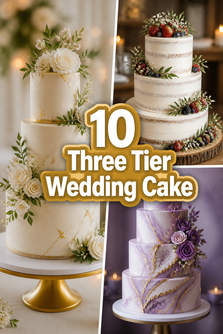 🎂 10 Three Tier Wedding Cake