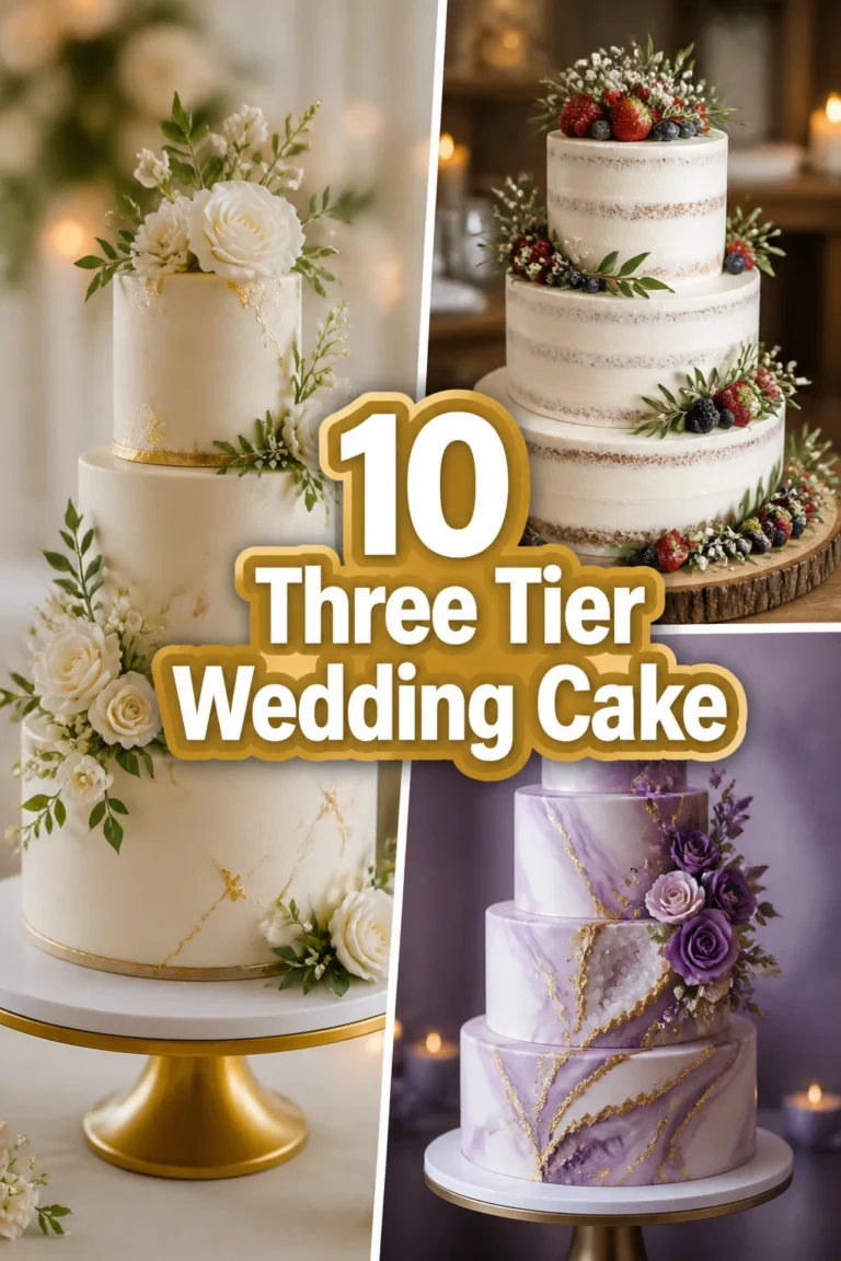 🎂 10 Three Tier Wedding Cake