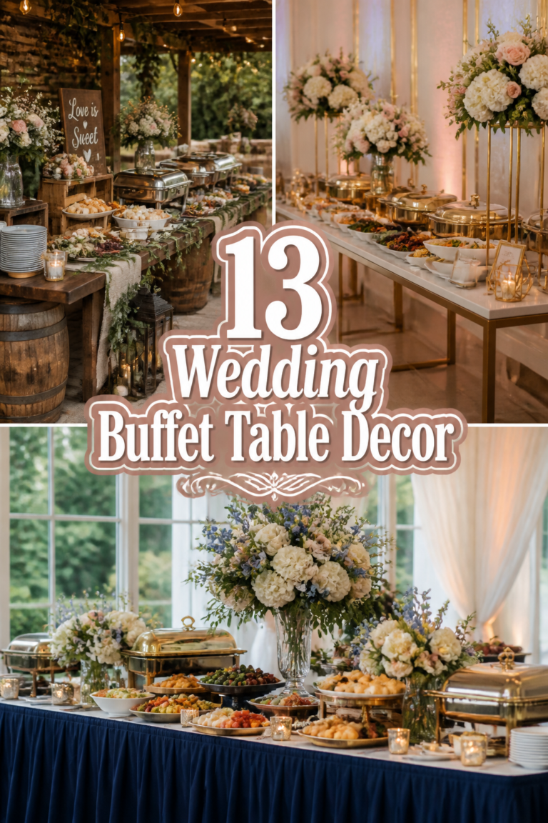 ✨ 13 Wedding Buffet Table Decor
