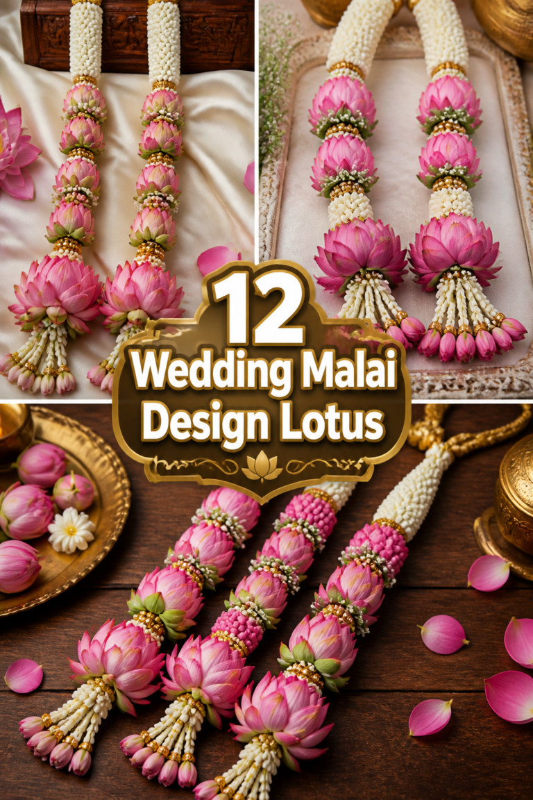 🌸 12 Wedding Malai Design Lotus