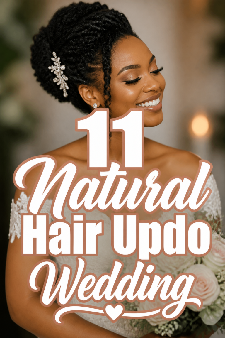 🌸 11 Natural Hair Updo Wedding