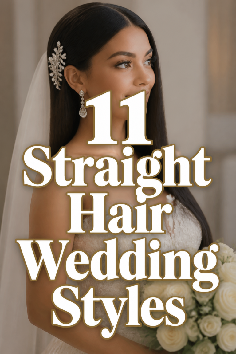 👰‍♀️ 11 Straight Hair Wedding Styles